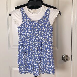 Btween Floral Romper w/White Shirt Size 7